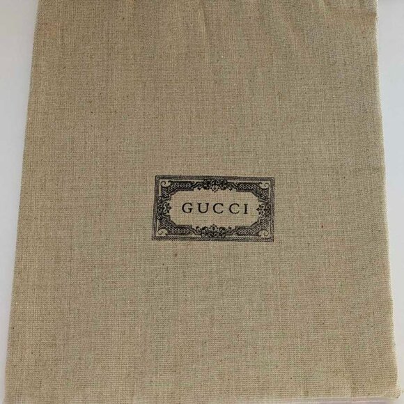 New Gucci Tan Canvas Dust Bag 11" (H) x 8.5" (W) - Picture 4 of 6